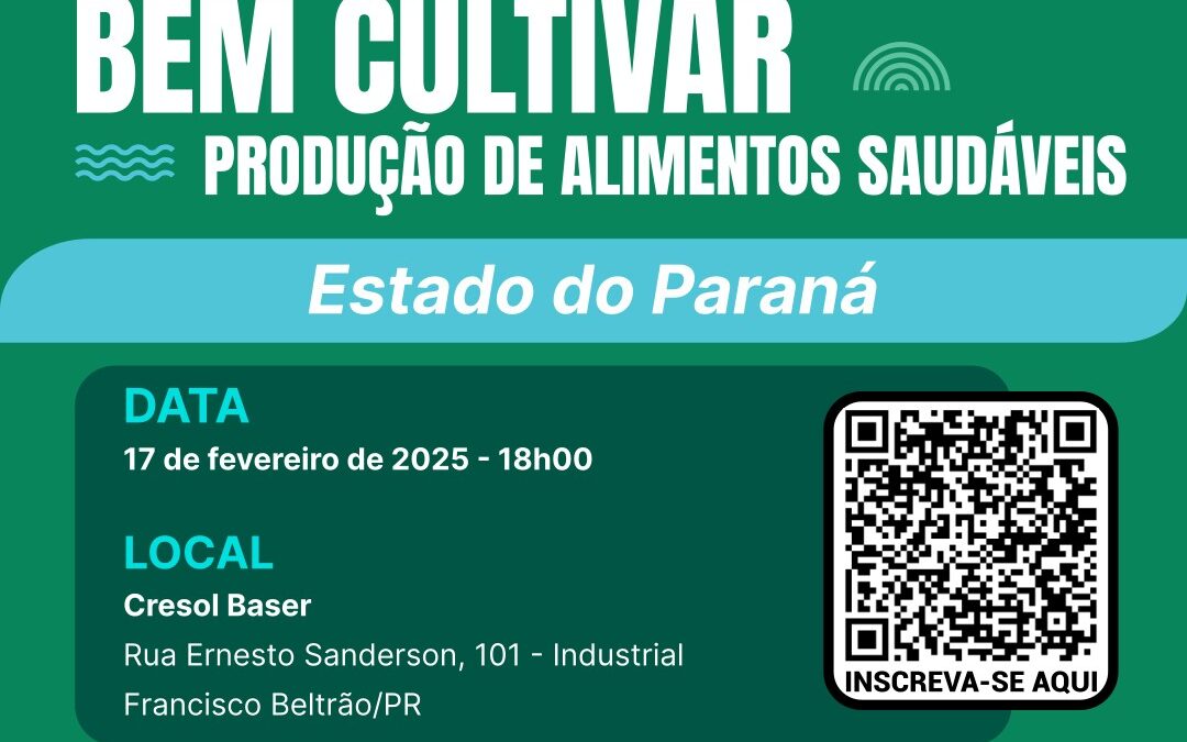 Projeto para a produção de alimentos saudáveis será lançado no Paraná